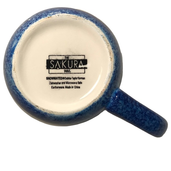 SAKURA SNOWMATES Snowman Blue Cocoa Coffee Mug by Debbie Taylor Kerman - Picture 8 of 12